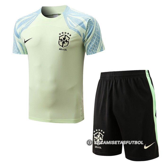 Chandal del Brasil Manga Corta 22-23 Verde - Pantalon Corto